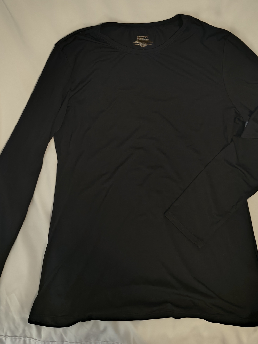 Lightweight Long-Sleeve Crewneck Shirt - Black